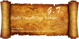 Gyöngyösy Tibor névjegykártya
