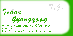 tibor gyongyosy business card